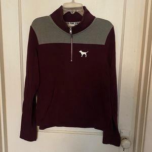 PJNK VICTORIAS SECRET HALF ZIP SIZE MEDIUM